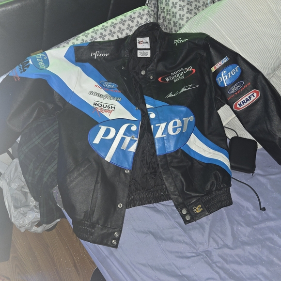Pfizer Racing Leather Jacket - Picture 1 of 3